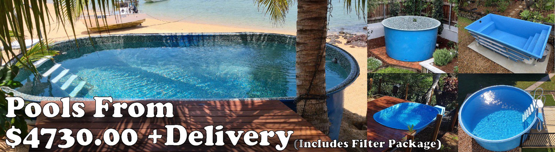 Above Ground Pool Price and Delivery Banner