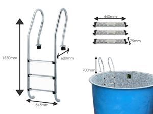 In-Deck Pool Ladders Diagram