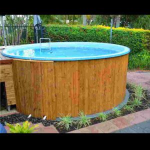 Clipper Pool with wooden banding