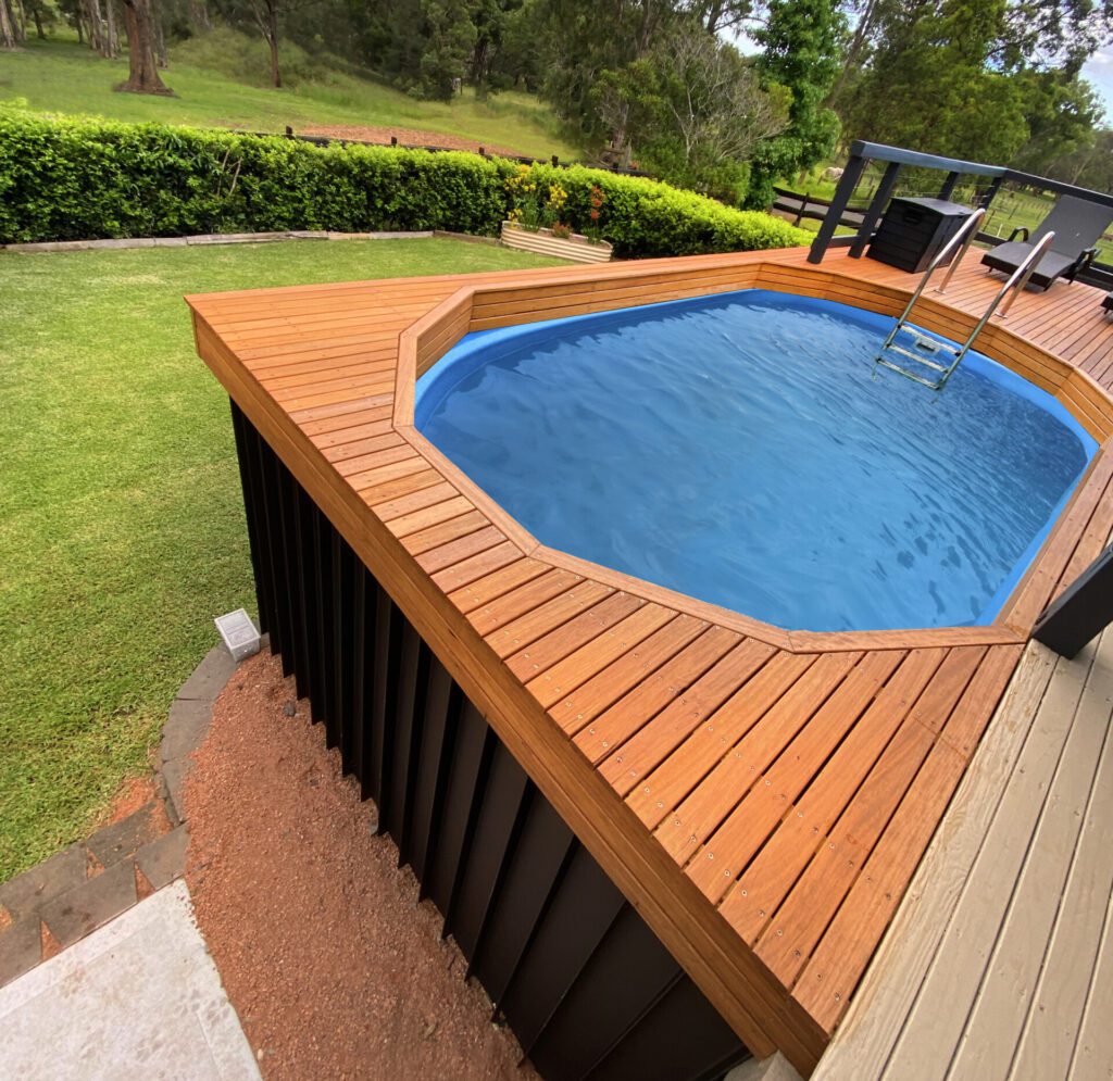 Schooner Pool in bright orange Pool Deck